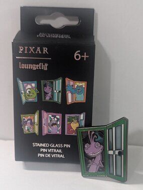 Loungefly Pixar Monsters, Inc. Stained Glass Doors Enamel Pin - Randall